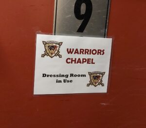 Dressing room chapel sign