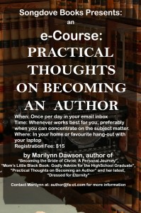 Songdove Books: e-Course on "Practical Thoughts on Becoming an Author"