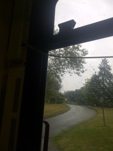 Songdove Books - rain on bus window