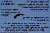 Songdove Books - Isaiah 40:28-31